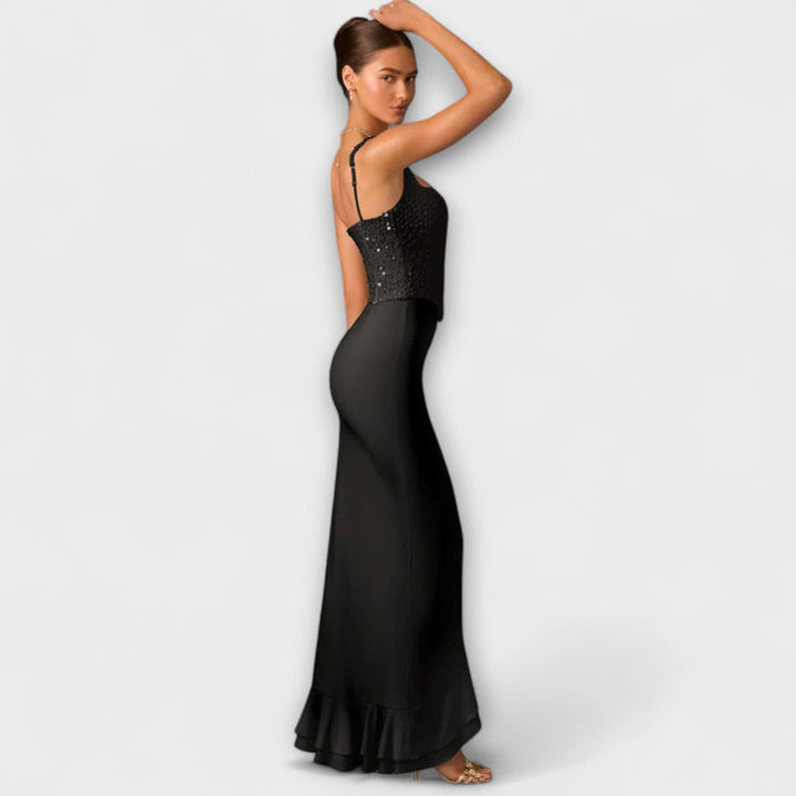 Bella - Satin dress with corset