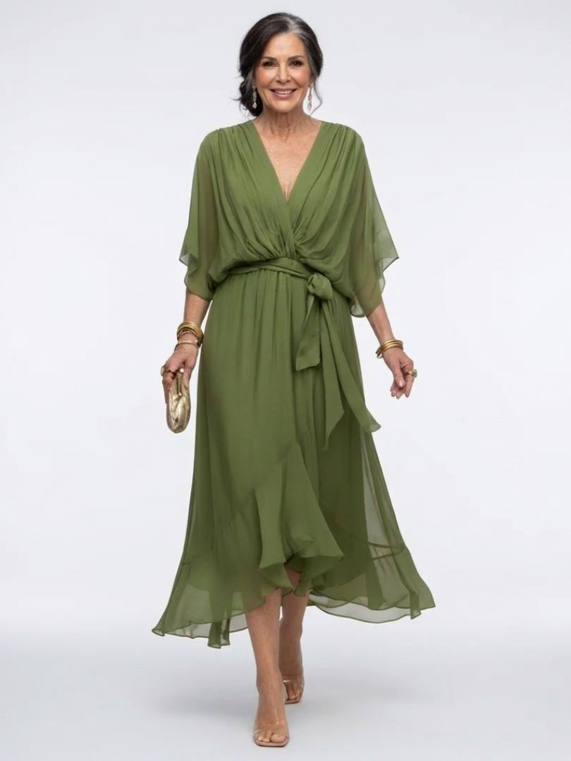 draped waist midi dress Metallic Draped Midi Dress