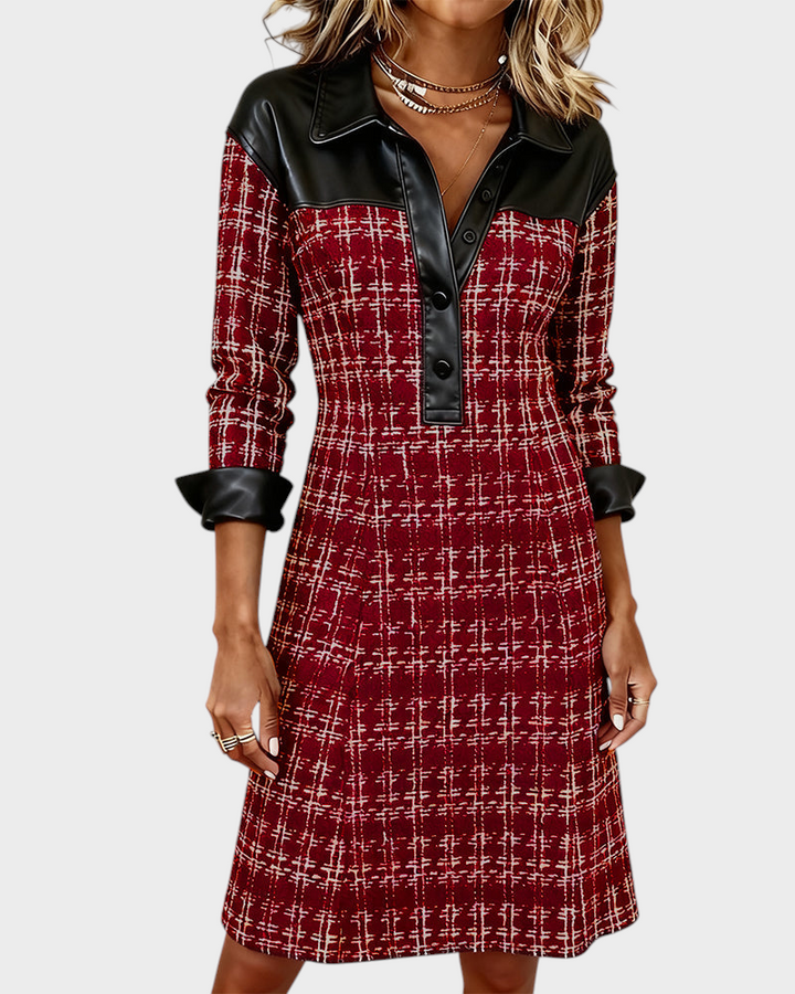 Sidney | Long Sleeve Dress, Patches and Pebbles