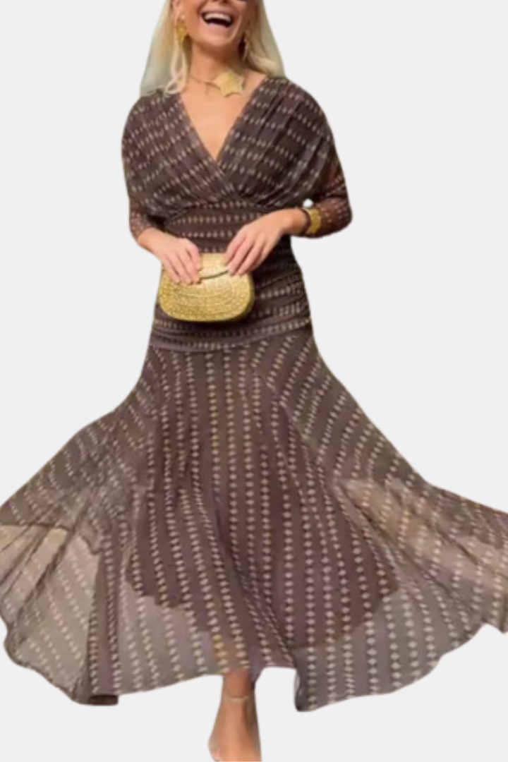 Sienna | Geometric Flow Dress
