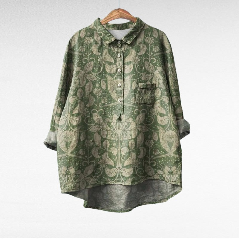 Noémie | Elegant Linen Summer Blouse