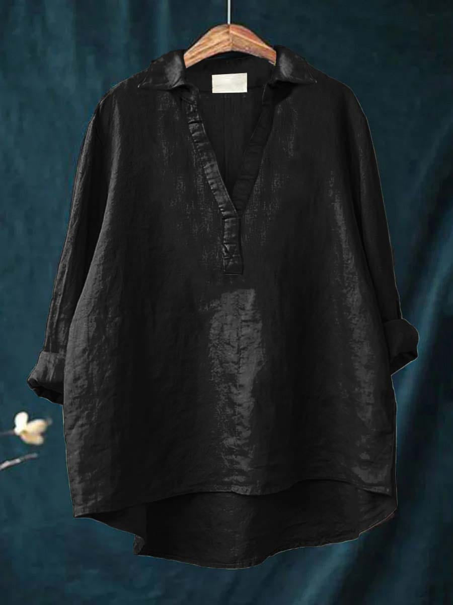 Andrea | Elegant Linen Summer Blouse