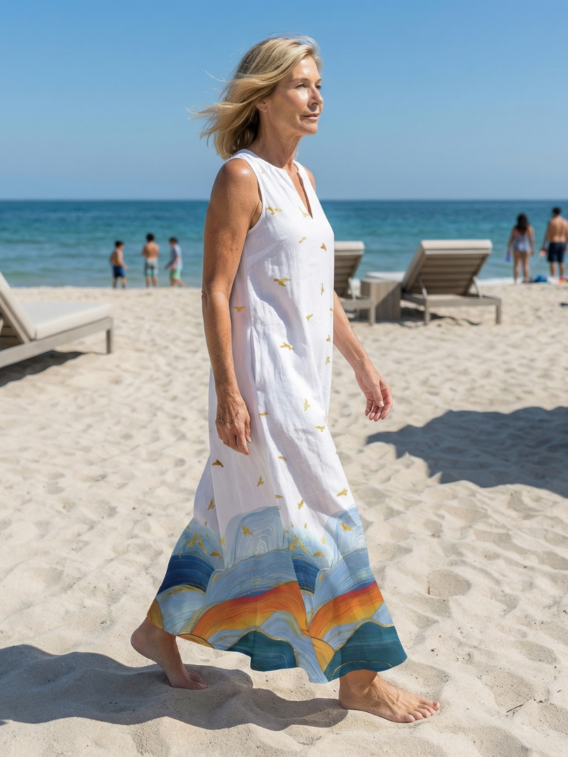 Caelia | Calm Line Maxi Dress