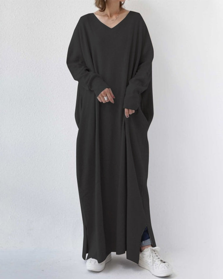 Eudora | elegant casual dress with v-neckline