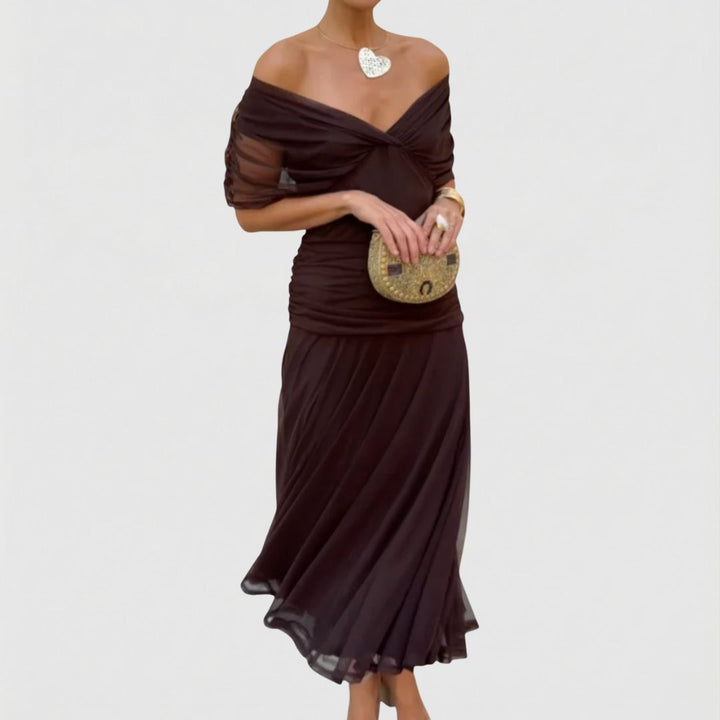 Reagan | Elegant Brown Dress
