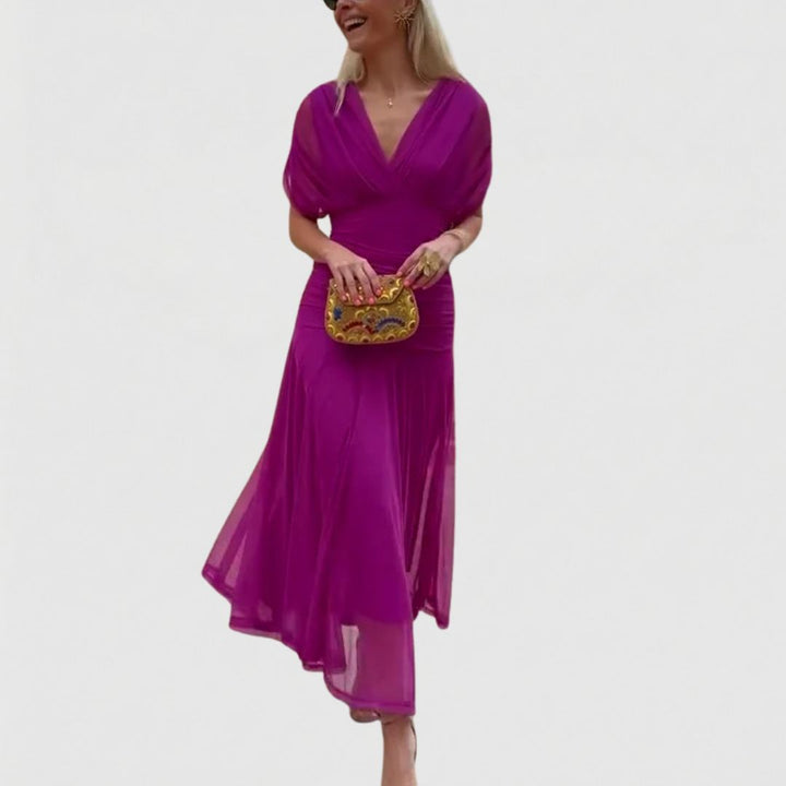 Fiona | Elegant Fuchsia Dress