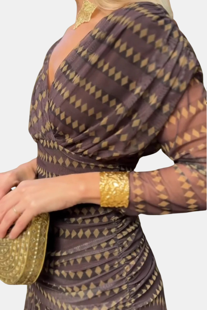 Sienna | Geometric Flow Dress
