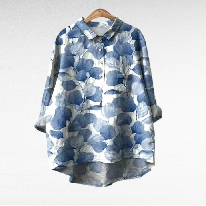 Camille | Elegant Linen Summer Blouse