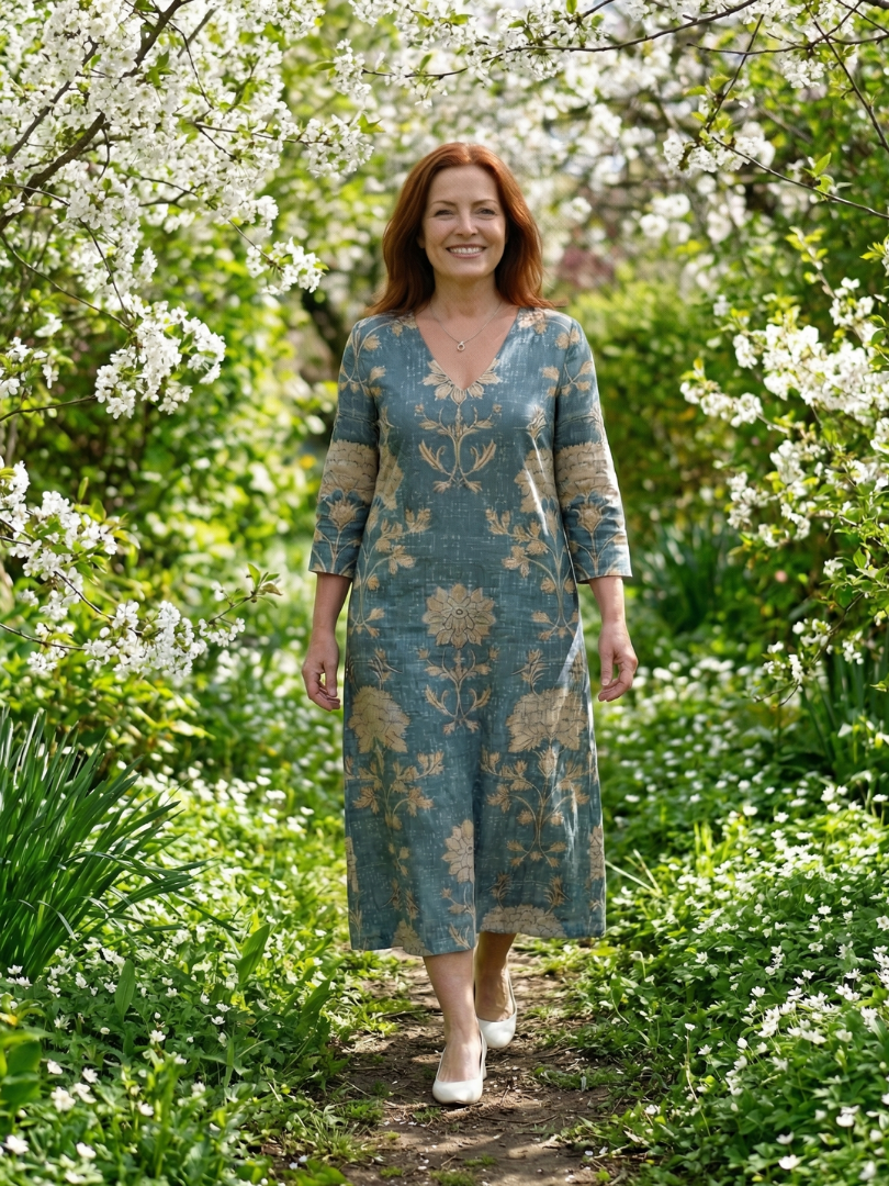 skye midi dress Women's Skye Midi Dress | Blue Floral