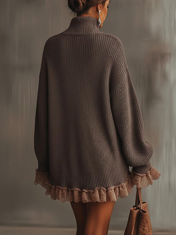 Lira | Knitted dress with flounces Soft, warm & romantic