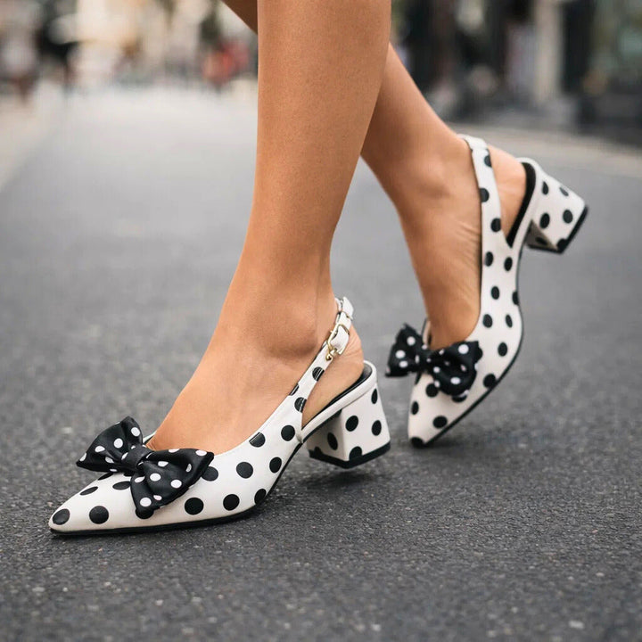 AMARA POLKA-BOW HEELS