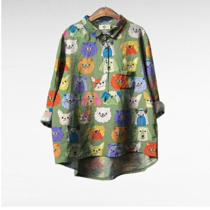 Constance | Elegant Linen Summer Blouse