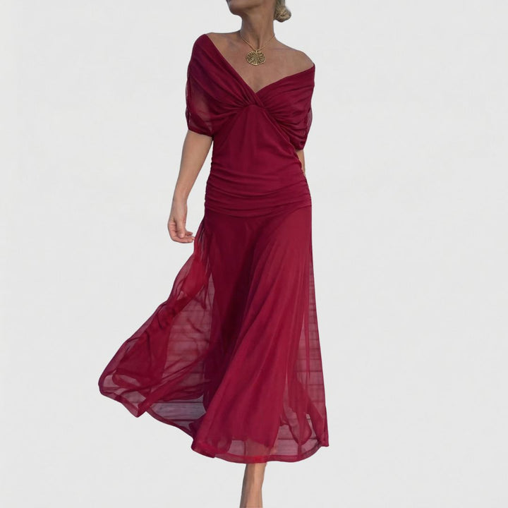 Harper | Elegant Red Dress