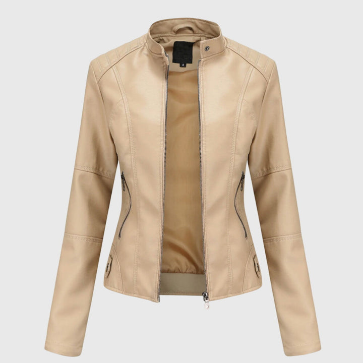 Effortless Leather Jacket for Women with Button Front Collared Oversized Shacket Style