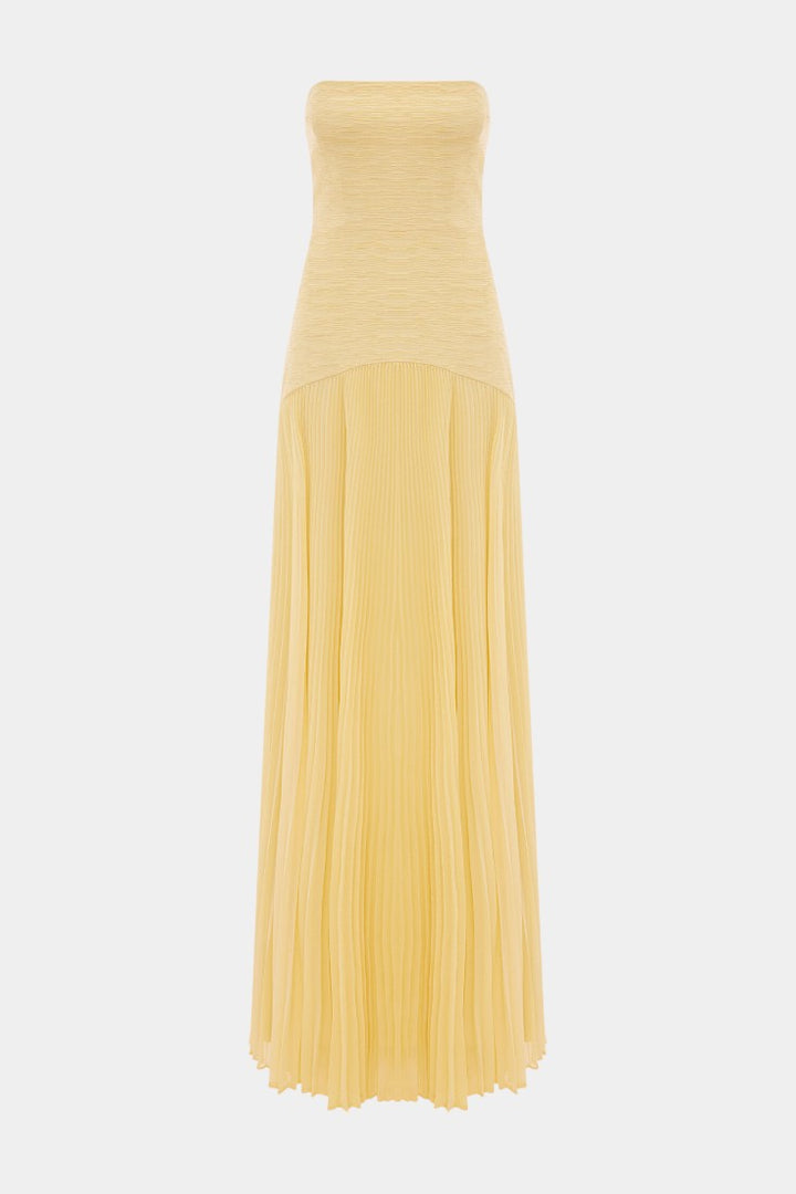 Deia Mesh Maxi Dress with Bell Sleeves