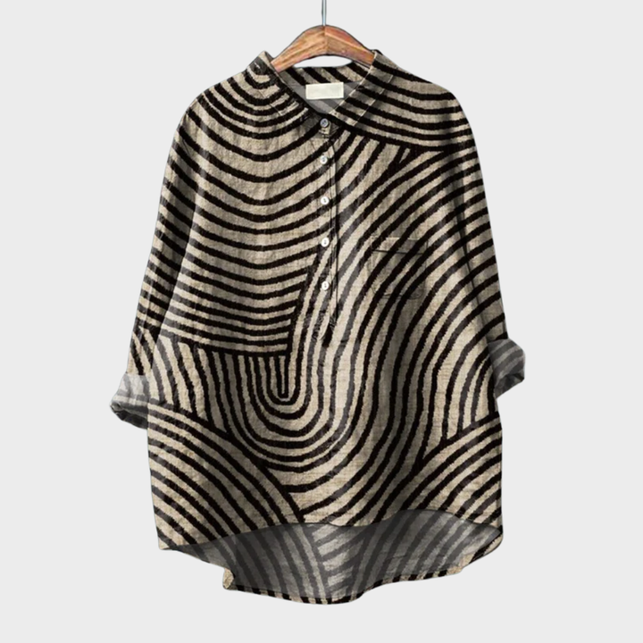 Melina | Elegant Linen Summer Blouse