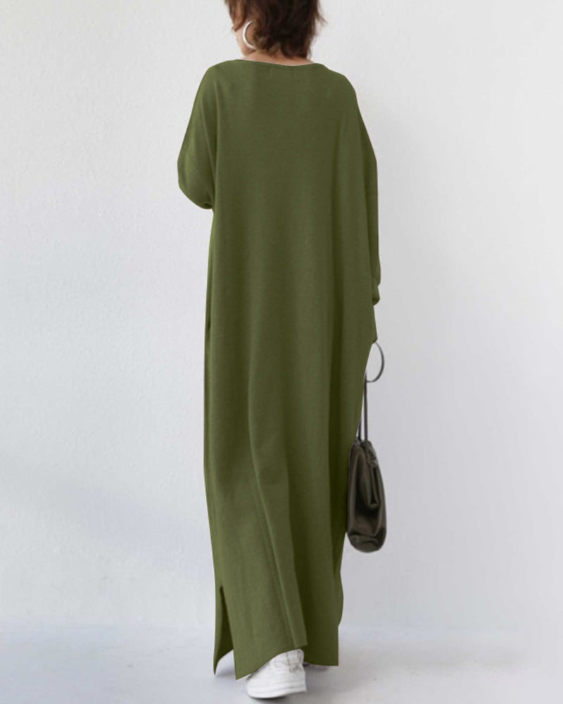 Eudora | elegant casual dress with v-neckline