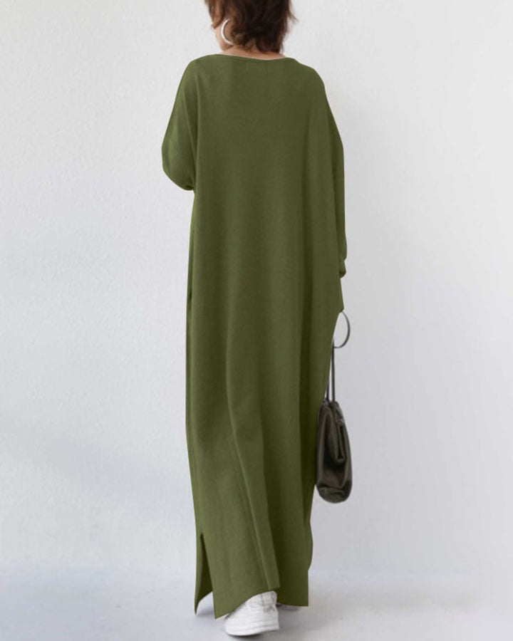 Eudora | elegant casual dress with v-neckline