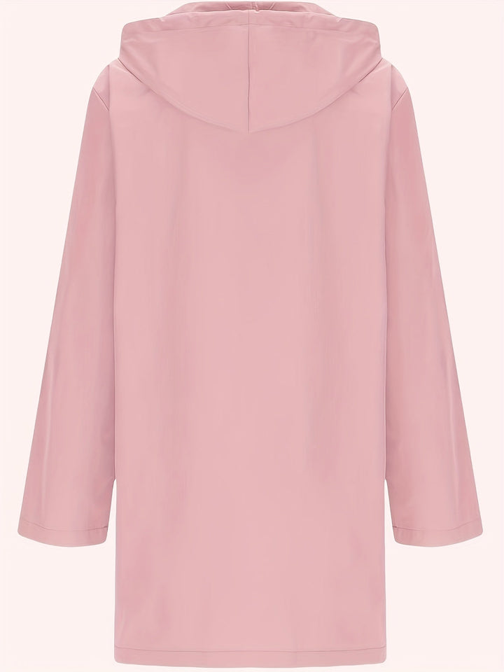 Effortless Trench Coat for Women with Hooded Button Front Longline Pocket Style