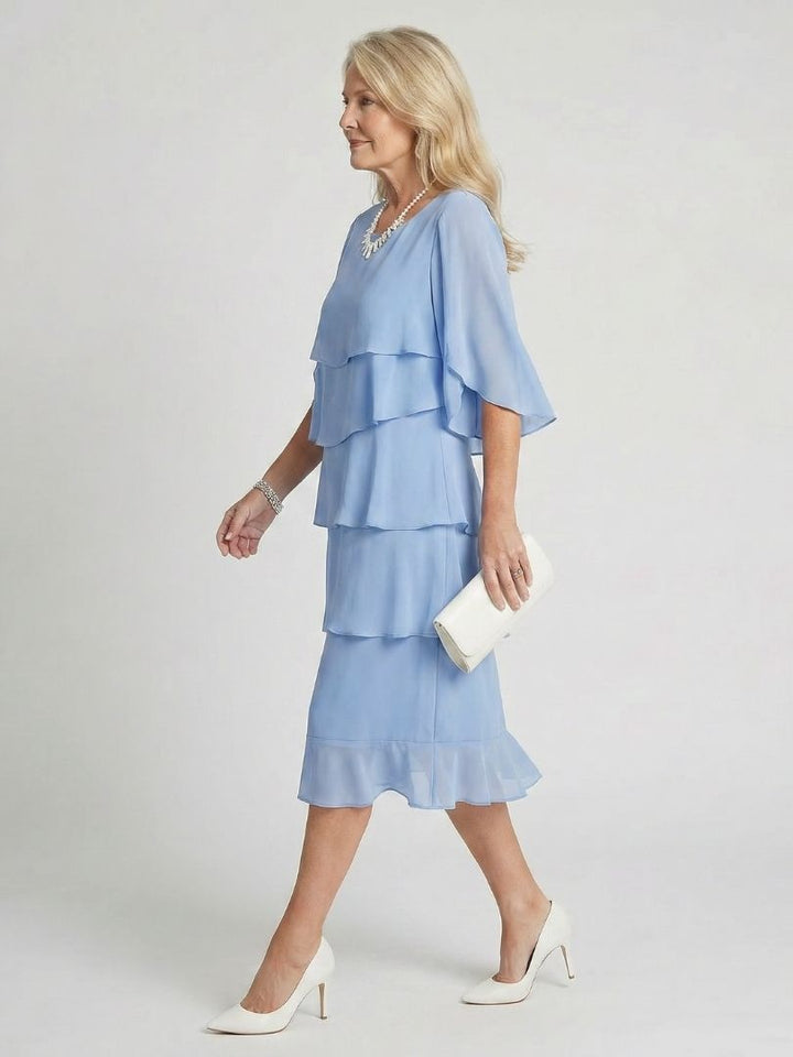 Brent | Layered Tier Midi Dress