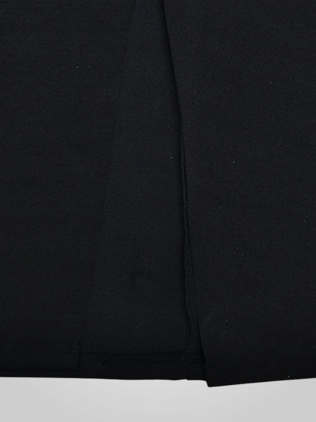 Loravel | Black Satin Split Maxi Dress