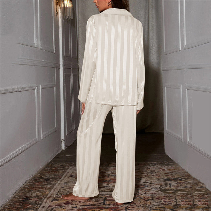 Women's Silk Pajama Set - Pia Long Sleeve Luxury Sleepwear