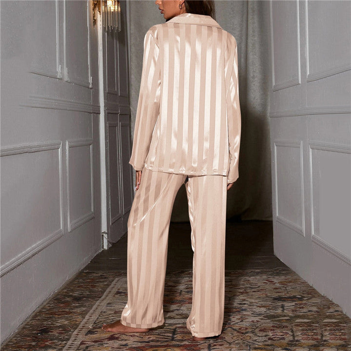 Women's Silk Pajama Set - Pia Long Sleeve Luxury Sleepwear