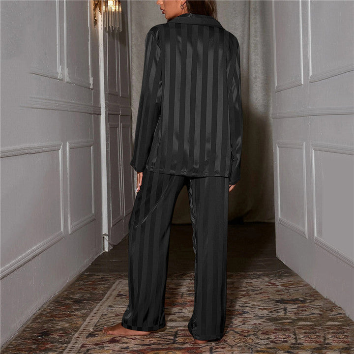 Women's Silk Pajama Set - Pia Long Sleeve Luxury Sleepwear