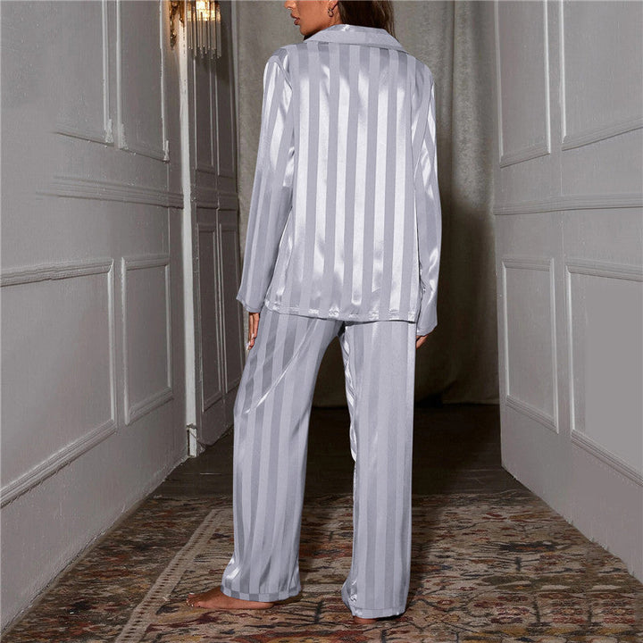 Women's Silk Pajama Set - Pia Long Sleeve Luxury Sleepwear