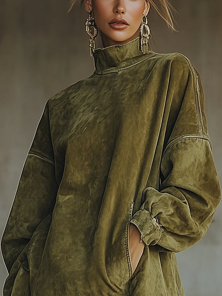 Sheri | comfortable suede dress with tassels