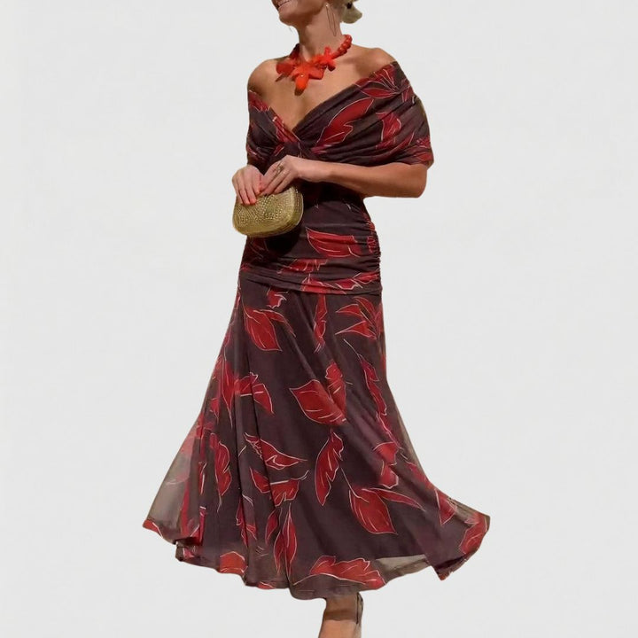 Poppy | leaf print dress