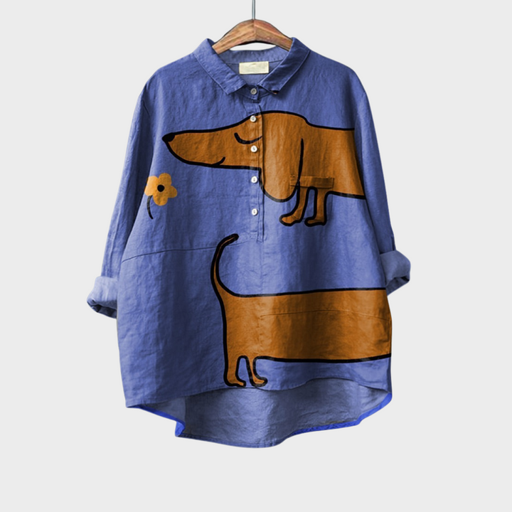 Amélie | Elegant Linen Summer Blouse