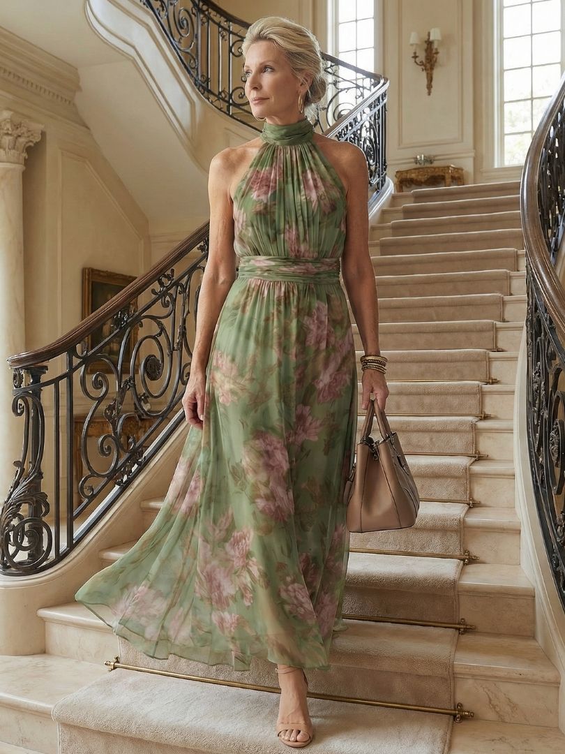 gathered halter dress Mirelle Vestido