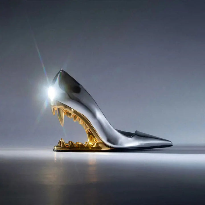 Panther Teeth High-Heel Stiletto Pumps
