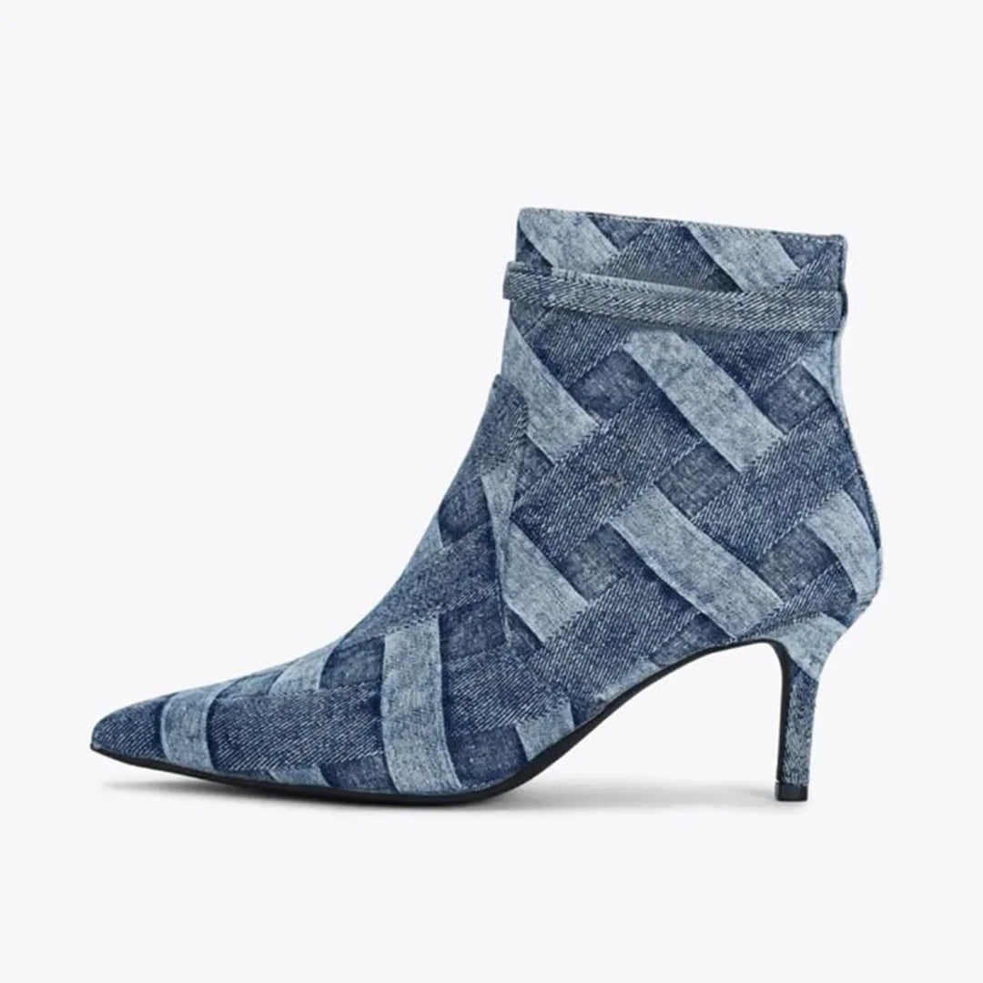 DANICA WOVEN DENIM HEELS