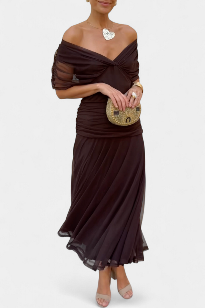 Reagan | Elegant Brown Dress