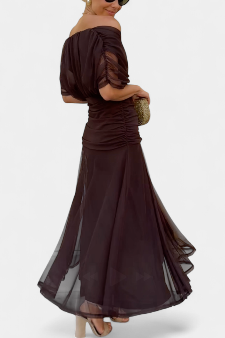 Reagan | Elegant Brown Dress