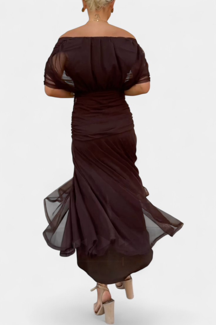 Reagan | Elegant Brown Dress