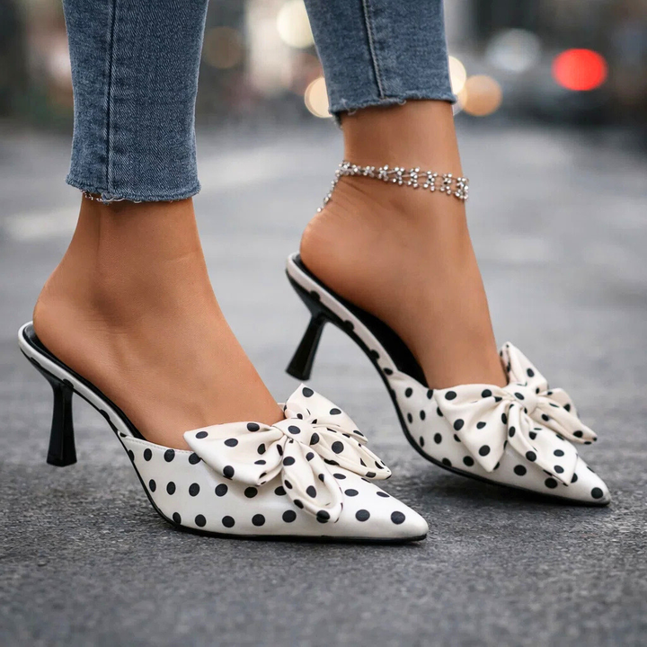 VIVIENNE POLKA-BOW HEELS