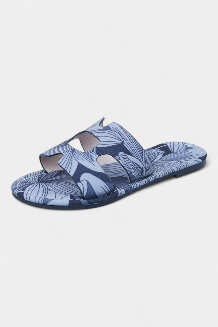 Berenice Multicolored flat sandals with tropical print