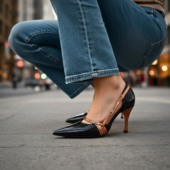 VARELLI EMBOSSED HEELS