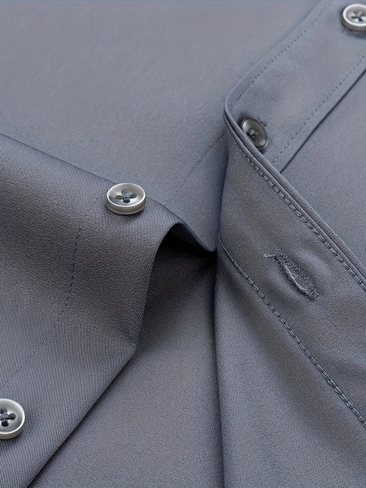 Hunter | Elegant Long Sleeve Button-Up Shirt
