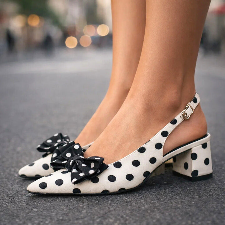 AMARA POLKA-BOW HEELS