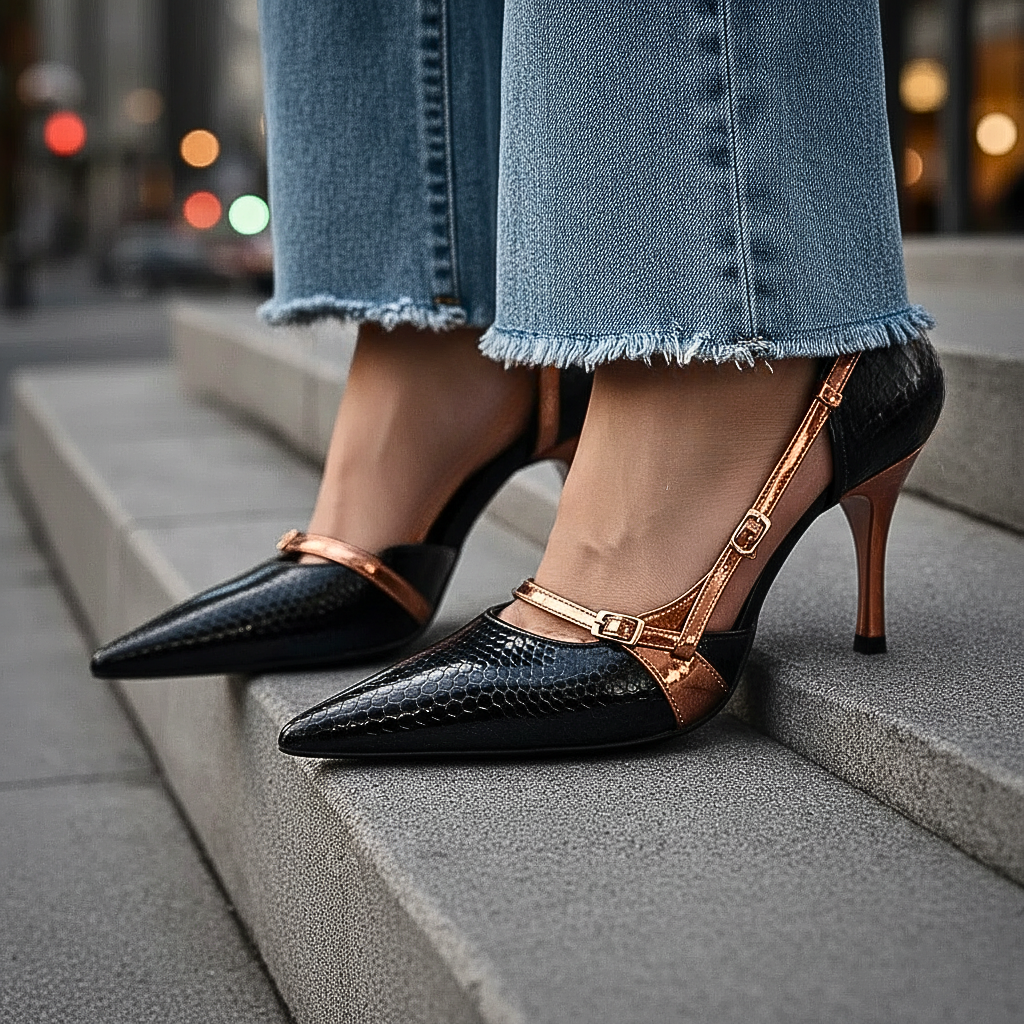 VARELLI EMBOSSED HEELS