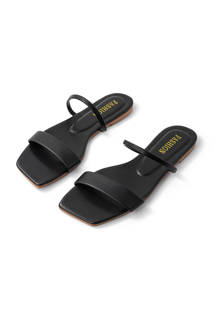 Basic Flat sandals with square toe
