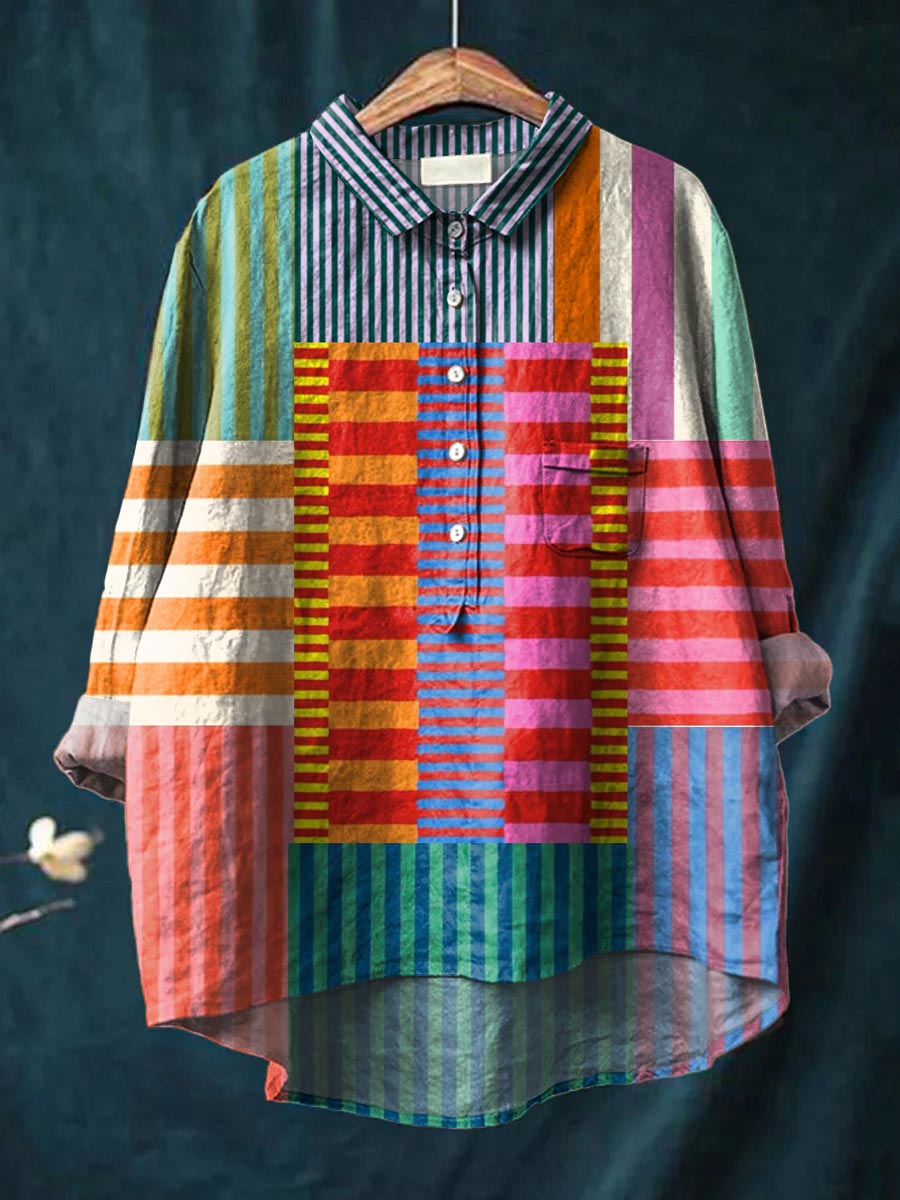 Isla Color Block Stripe Shirt