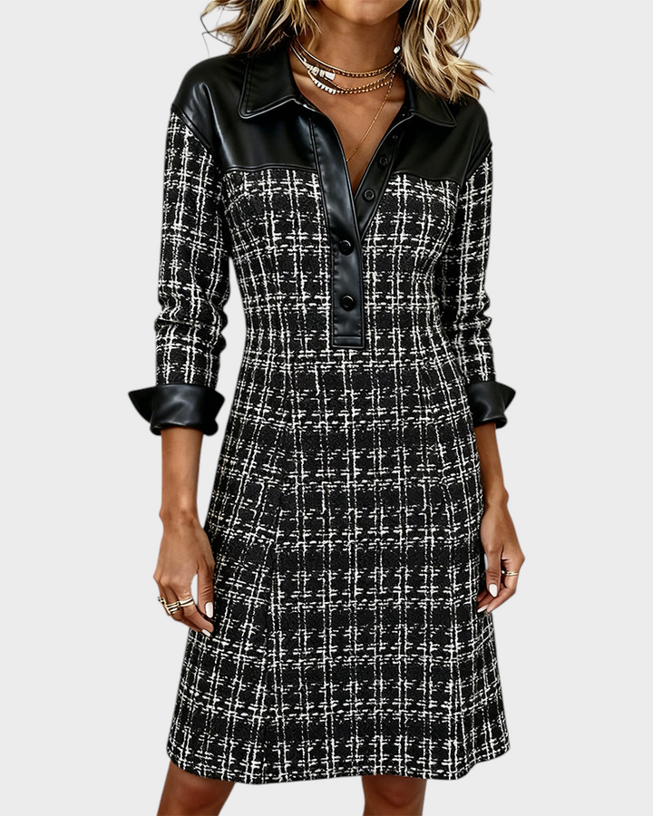 Sidney | Long Sleeve Dress, Patches and Pebbles