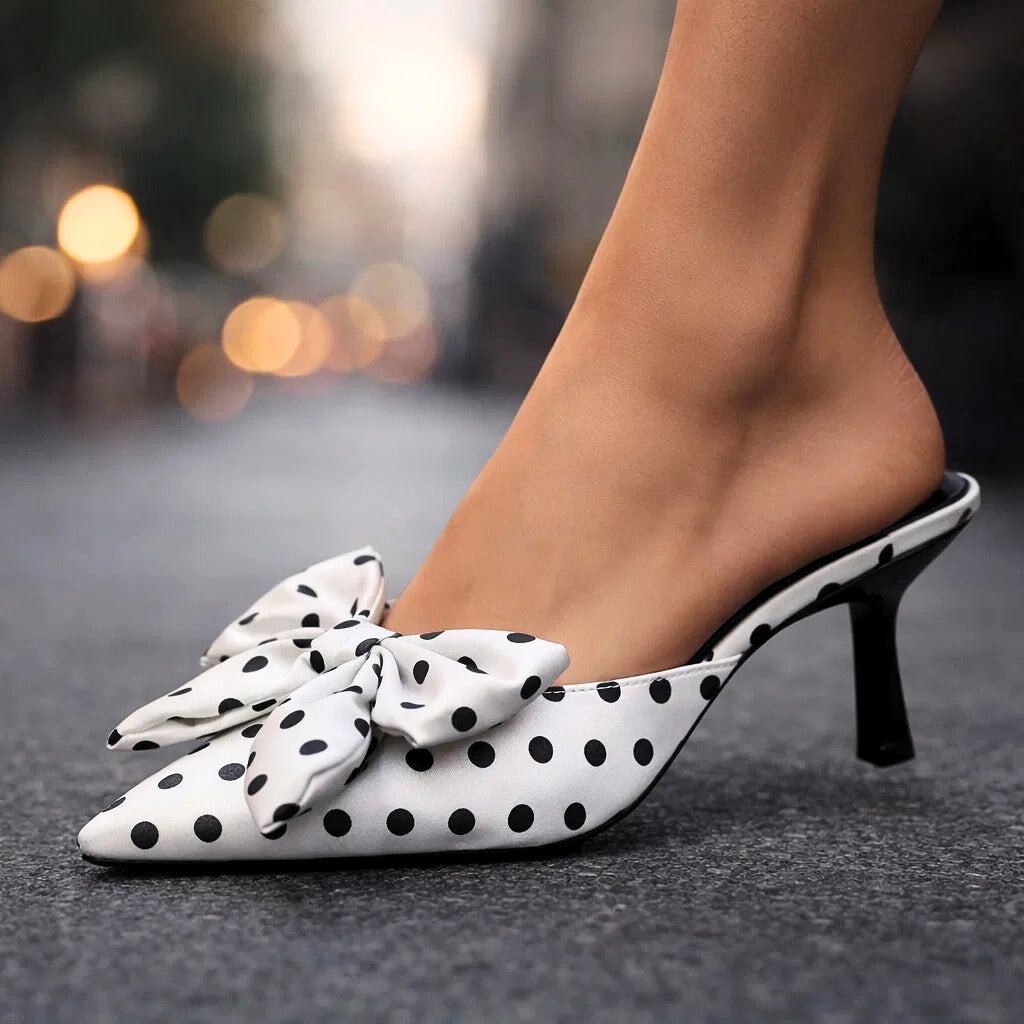 VIVIENNE POLKA-BOW HEELS