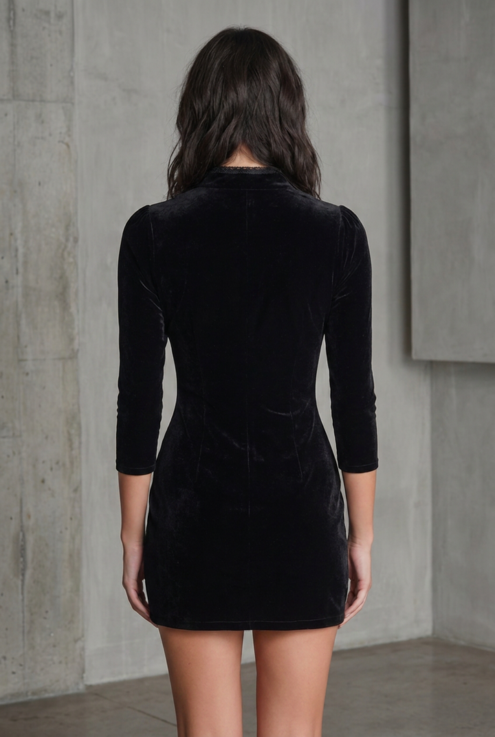 Minimalist mini dress - back view