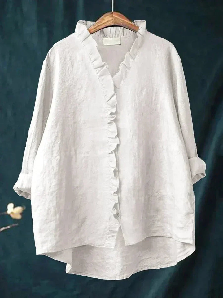 Eline | Elegant Linen Summer Blouse